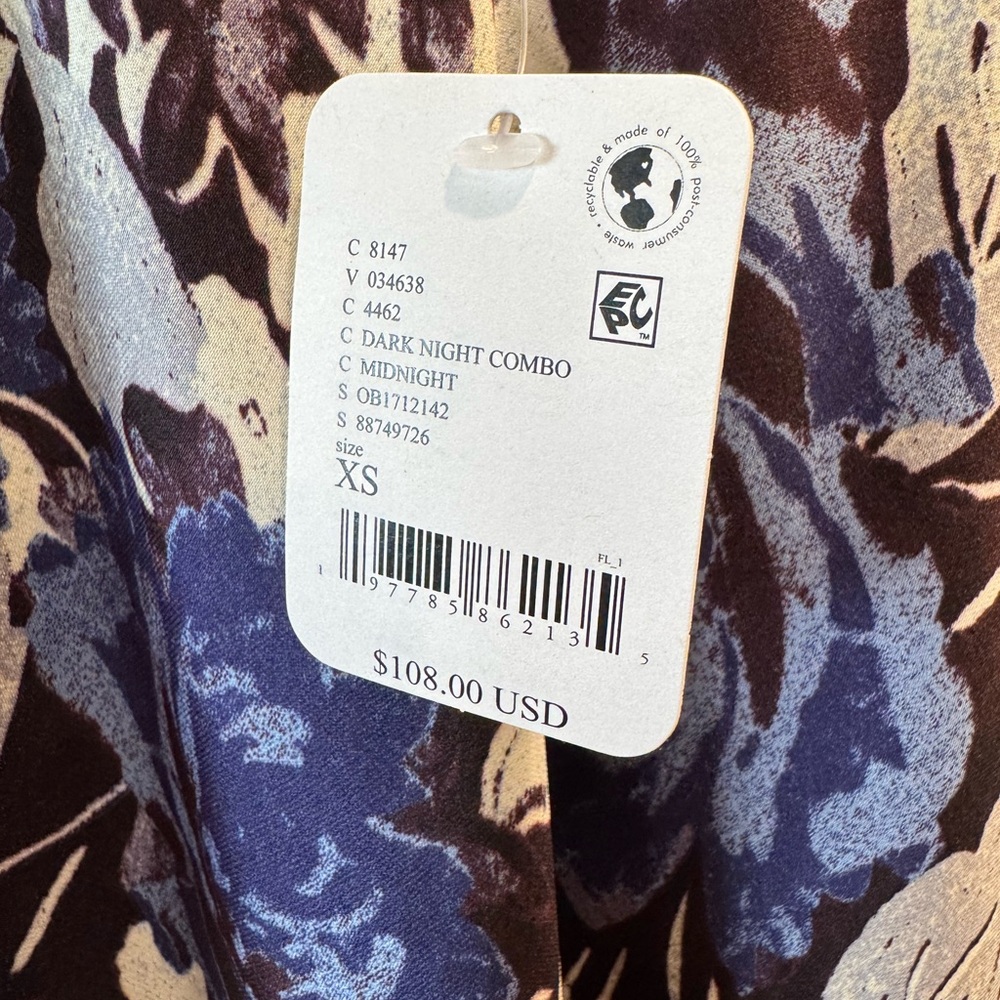 Free People Worth the Wait Floral Maxi Dress in Dark Night Combo $108 Retail NWT - Picture 7 of 10